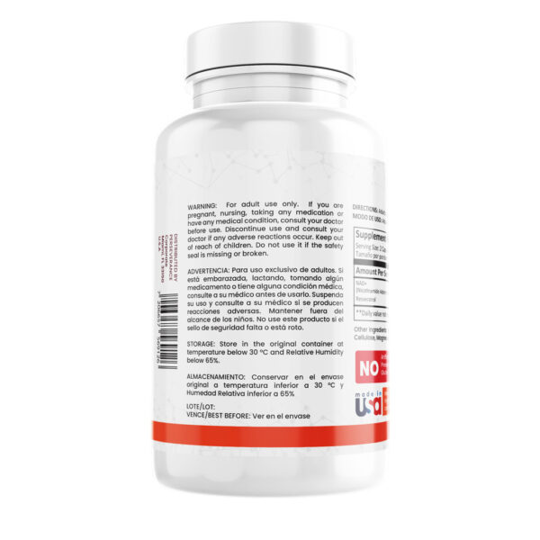 NAD  Resveratrol 1500mg, 60 cápsulas - Image 2